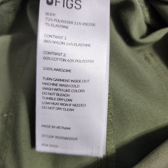 FIGS Olive Green Maternity Scrub Jogger Pants - Picture 3 of 5